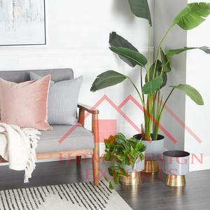 Último diseño, base de pedestal de Planteron de Metal de Color gris para el hogar y el Hotel decorativo, macetas modernas de último diseño - Product Image 4