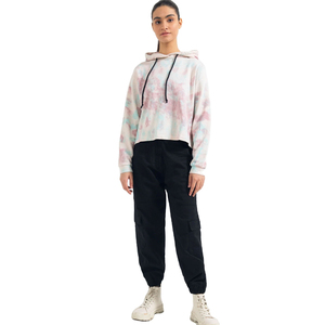 Meilleure vente en gros de sweats à capuche pour femmes coupe ample col à capuche tie dye pulls à capuche et sweatshirts automne porter conception personnalisée - Product Image 2