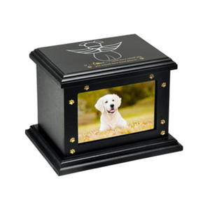 Urnas de cremación de madera de estilo americano moderno hechas a mano, venta al por mayor, urnas funerarias para cenizas de gatos y perros para conmemoración de mascotas - Product Image 1
