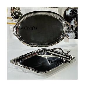 Bandeja de servicio de aluminio a granel con asas de hojas Accesorios de cocina y mesa Bandeja de aperitivos de chocolate - Product Image 3