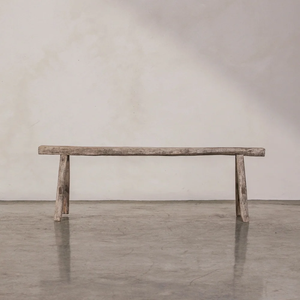 Banco de Madera de Mango Vintage para Dormitorio, Mueble Rústico de Madera con Superficie Pulida y Sin Almacenamiento - Product Image 5