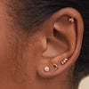 Marquise Diamond Bar Flat <b>Back</b> Stud Fashionable Stud <b>Earrings</b> From Piercing Studio - Product Image 2