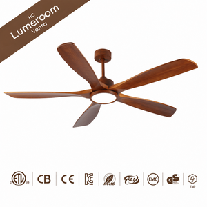 USA In Stock Modern 60 Inch Solid Wood <b>Ceiling</b> Fan with <b>Light</b> Downrod Mount Remote Control DC Motor for Patio Farmhouse - Product Image 3