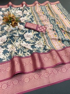 ชุดปาร์ตี้คลาสสิกพิมพ์ลายโดลาผ้าไหมพิเศษสำหรับเจ้าสาวชุดปาร์ตี้แฟนซีขายดีที่สุดจากนักออกแบบอินเดีย - Product Image 4