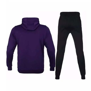 Design Your Own Logo <b>Men</b> Track <b>Suit</b> <b>Purple</b> Color Zipper Customized Fabric Cotton Fleece High Quality Winter Sports Man Tracksuit - Product Image 2