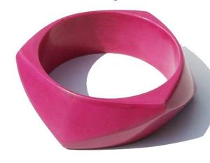 Bijoux mixtes résine acrylique Bracelet Bracelet exagéré éblouissant multicolore large irrégulier carré acrylique Bracelets pour femme - Product Image 1