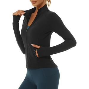 Full Zip Stretch Wear Women Lightweight <b>Jacket</b> Soft <b>Yoga</b> Activity Top Comfort Nylon Spandex Training Fabric - Product Image 2