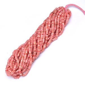 AAA Rhodochrosite 5mm-6mm Lisse Heishi/Perles D'espacement | 16 "Strand | Disque De Pierres Précieuses Semi Précieuses Rhodochrosite Naturelle/Perles De Pièce - Product Image 4