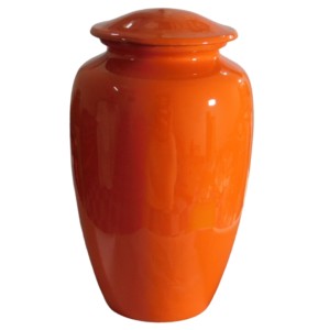 Urnas de cremación de aluminio de color naranja, urnas funerarias de Metal clásicas superiores, urnas de cenizas de Metal al por mayor indio, precio bajo - Product Image 1