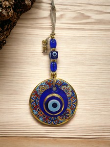 Ojo Turco DAFNI de 13 cm, Hecho a Mano, con Impresión en Relieve, Magnético, de Vidrio, Tradicional, Regalo Promocional, Decoración de Pared, Estambul - Product Image 5