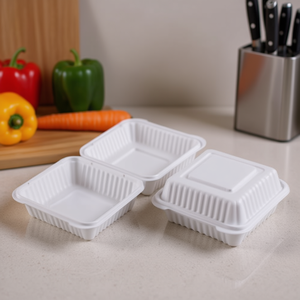 Boîte de conservation alimentaire carrée en PP à charnière 7"x7"x2.3" 1 compartiment pour la conservation et l'organisation des aliments - Product Image 3