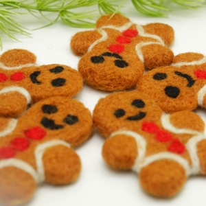 Adorable Handmade Gingerbread Man New Zealand Wool Toy Educational Christmas <b>Halloween</b> <b>Decoration</b> <b>Tree</b> Decorative for Kids - Product Image 4