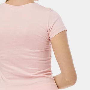 Camisetas de gran tamaño de moda de verano para mujer, ropa de calle de manga corta de punto personalizada de algodón 100%, diseño de Panel en blanco al por mayor para hombres - Product Image 5