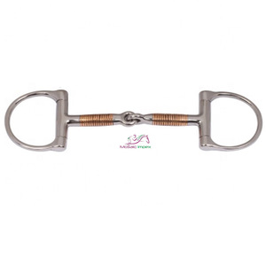 Mosaico Impex Tamaños personalizados Equipo ecuestre equino D Anillo Snaffle Boca torcida Bits de caballo Anillo suelto Tachuela de caballo de alta calidad - Product Image 1