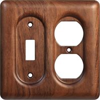 Plaque murale artisanale en bois écologique pour interrupteur et prise, style vintage |   Cache-prise décoratif suspendu en bois Diwali
