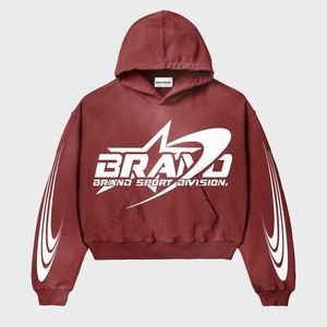 เสื้อมีฮู้ดกระเป๋าปักลายแดดจางหายไป100% ผ้าฝ้ายออร์แกนิกซักกรดฟรินเทอร์รี่สำหรับผู้ชาย - Product Image 6