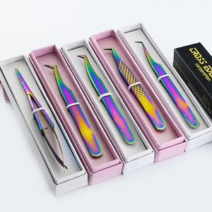 Wholesale fiber lash tweezers Eyelash Lifting <b>Tool</b> Lashes Extension Tweezers Isolating Snips Squeeze Scissors & Fiber Grip - Product Image 1