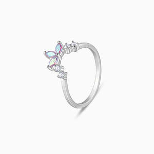 Elegante anillo de plata con hojas, joyería de moda de Plata de Ley 925, banda de diseño de hoja exquisita para mujer, regalo de aniversario de fiesta - Product Image 1