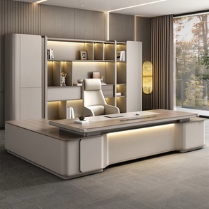 Modern <b>Extendable</b> Solid Wood Electric adjustable L-shaped Eco-friendly <b>extendable</b> CEO office furniture Easy Assembly - Product Image 1