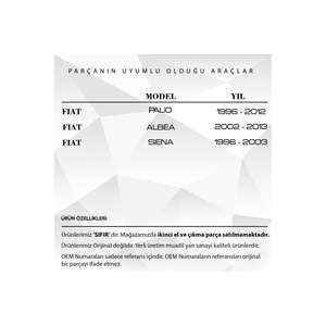 Barra de Soporte para Capó Compatible con Fiat Albea, Palio, Siena - Product Image 2