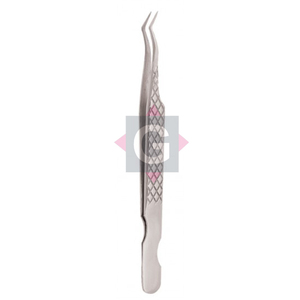Pinzas de extensión de pestañas Pinzas de pestañas de acero inoxidable Pinzas personalizadas de polvo de diamante - Product Image 3
