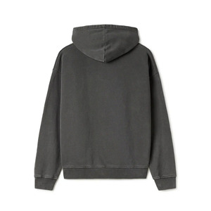 เสื้อฮู้ดดี้ผู้ชายสั่งทำโลโก้ OEM คุณภาพสูง 600 GSM ผ้าฝ้าย 100% สีแอนทราไซต์ ระบายอากาศได้ดี เป็นมิตรกับสิ่งแวดล้อม สวมใส่สบาย สไตล์สตรีทแวร์ หนานุ่ม - Product Image 2