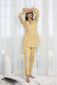 Ropa de diseñador para mujer, hermoso conjunto de algodón puro estampado de alta calidad, ventoso y cómodo para el verano a precio mayorista - Product Image 2