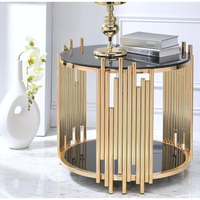 Grande table d'appoint décorative en aluminium couleur argent Table basse unique Tables décoratives pour salon et chambre à coucher Fournitures