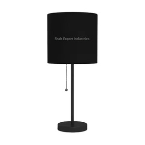 Premium Quality Metal <b>Table</b> <b>Lamp</b> <b>Black</b> Body White Fabric Lampshade Desk <b>Lamp</b> for Bedside Living Room Decor <b>Table</b> <b>Lamp</b> - Product Image 2
