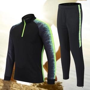 Conjunto deportivo de gimnasio de Jersey largo de otoño para hombre, ropa deportiva para trotar de secado rápido, uniforme de baloncesto, chándal de entrenamiento, estampado sólido a prueba de viento - Product Image 1