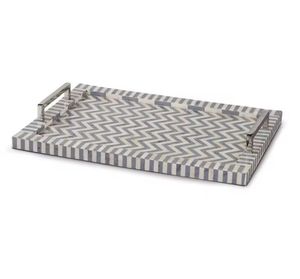 Plateau de service en aluminium de forme personnalisée en métal finition antique qualité standard design élégant utilisation bureau à domicile - Product Image 5