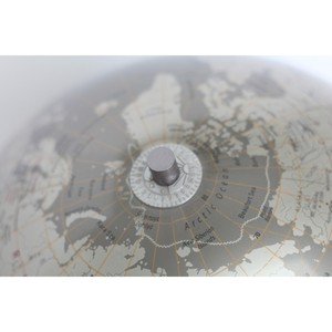 Replogle Vintage Diamond Marquise Globe Metallic Gold Sheen Work Map Hardware de acero inoxidable Black Metal Base Spining 12 - Product Image 5