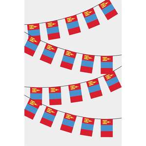 Mongolia Rectangular Flag Bunting Party <b>Banners</b> Collection - Product Image 1