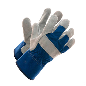 Gants de sécurité au travail en cuir de vachette fendu de haute qualité Gants de travail en caoutchouc de l'industrie canadienne des gréeurs - Product Image 3