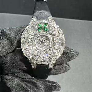 Reloj de diamantes de moissanita de primera calidad para hombre, reloj ostentoso totalmente helado con correa de acero inoxidable y diseño Hip Hop de lujo - Product Image 1