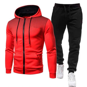 Ensemble de survêtement pour homme 100% coton entièrement personnalisé, 2 pièces, avec pantalon de jogging évasé et sweat-shirt, collection hiver pour homme - Product Image 1