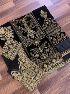 Vestido de boda bordado de terciopelo, estilo indio, paquistaní, Kameez Salwar, colección de lujo, gran oferta, 2023 - Product Image 4