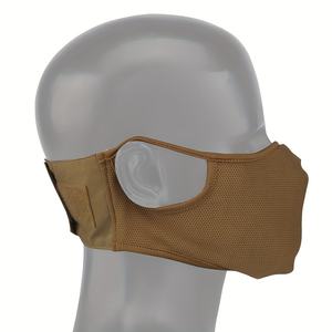 M/L masker taktis luar ruangan, pelindung setengah wajah elastis adem untuk berkuda tempur berburu CS <span class=keywords><strong>Airsoft</strong></span> Paintball menembak - Product Image 3