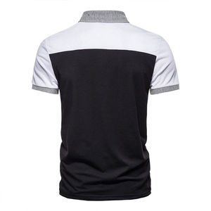Polo OEM grande taille avec logo personnalisé pour hommes chemise de golf en coton à manches courtes respirant pour uniformes, événements ou utilisation promotionnelle - Product Image 3