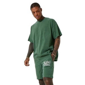 2023 Custom Streetwear Cotton <b>Jogging</b> Sportswear Gym Tracksuit and <b>Short</b> 2 Piece <b>Shorts</b> Track Suit <b>Men</b> T Shirt Set - Product Image 6