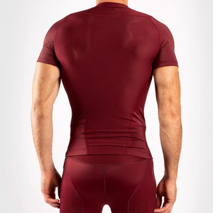 T-shirt de sport respirant et à séchage rapide pour homme, coupe ajustée, manches courtes, protection anti-UV, idéal pour l'été et l'entraînement en salle de sport – Vente en gros - Product Image 2