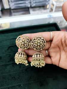 Pendientes tradicionales de alta calidad para mujer Joyería de herencia india étnica vintage Ideal para festivales, bodas - Product Image 2