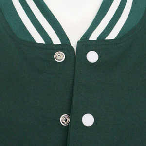 แจ็กเก็ตผ้ากำมะหยี่สำหรับผู้ชายเสื้อแจ็กเก็ตทีมเบสบอลปักด้วยกำมะหยี่แขนเสื้อหนัง - Product Image 4