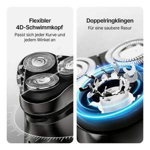 Afeitadora Eléctrica Rotativa para Hombre, Impermeable, Recargable, para Uso en Seco y Húmedo, con Fuente de Alimentación USB, IPX7, Lavable, Mini Afeitadora Facial, 1 Unidad - Product Image 5