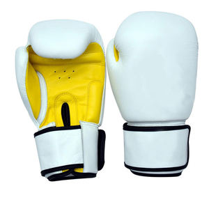 ถุงมือชกมวยหนังวัวแท้สำหรับฝึกซ้อมคิกบ็อกซิ่งทนทาน - Product Image 1