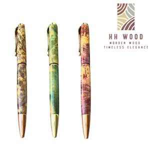 Venta al por mayor Premium 0,7 Mm Citrine Collection Bolígrafos Madera estabilizada Hecho a mano Negocios/Regalo DE BODA Bolígrafo promocional - Product Image 1