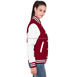 <b>Quilted</b> Cotton Fleece Varsity Jacket for Women with Custom Embroidery and Breathable Design - Product Image 3