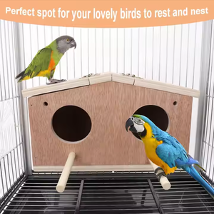 Vente en gros nid d'oiseau pour animaux de compagnie Cage d'élevage volière Nid d'oiseau en bois Perruche Nichoir - Product Image 6