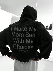 Sudadera con capucha y cordón para hombre de peso pesado personalizada al por mayor tela polar francesa de alta calidad hecha en Pakistán - Product Image 3