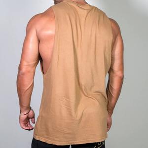 T-shirt blanc Muscle Tee chemises d'entraînement pour hommes Muscle Tee hommes Gym coupé chemises coton t-shirt réservoir Muscle Fitness hommes - Product Image 2